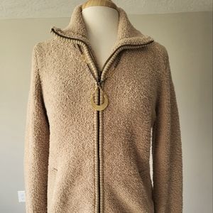 Soft Surroundings – Lyla Teddy Cardigan in Sesame Beige (Size M)